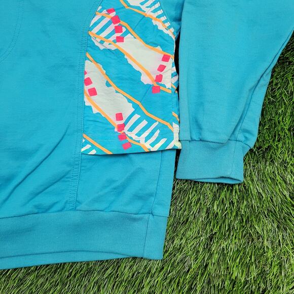 Vintage 80s NIKE Sweatshirt Womens Medium 22x22 Boxy Blue - Picture 15 of 16